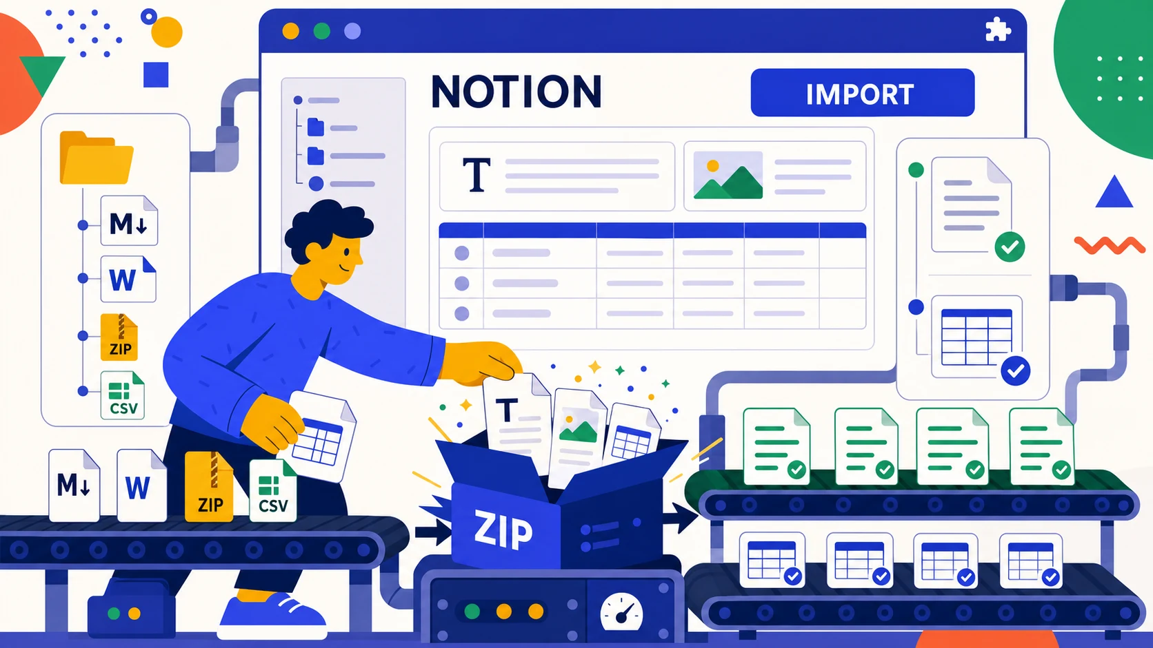石墨文档迁移到 Notion：Markdown、Word、ZIP 和 CSV 文件导入为页面和数据库